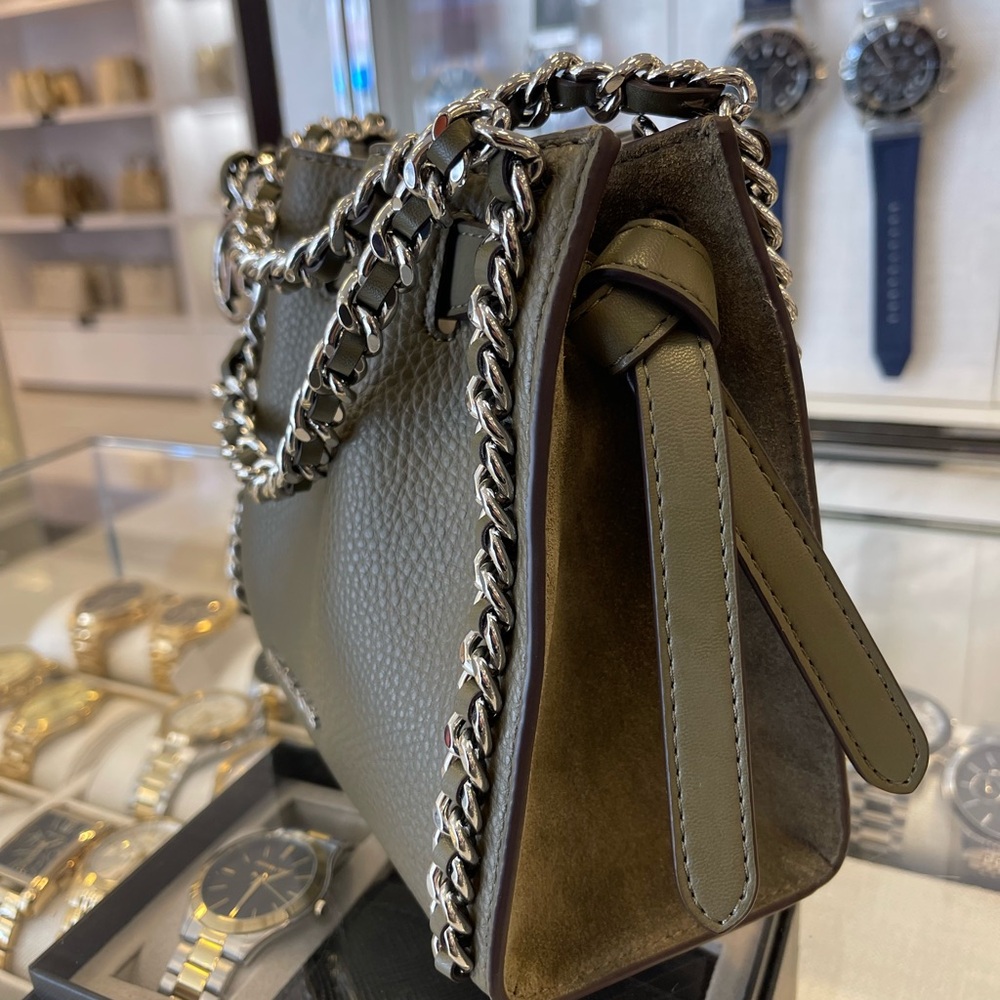 MICHAEL KORS Mina Small Chain Convertible Crossbody XBody Bag
Olive Belted
NWT - Picture 15 of 16